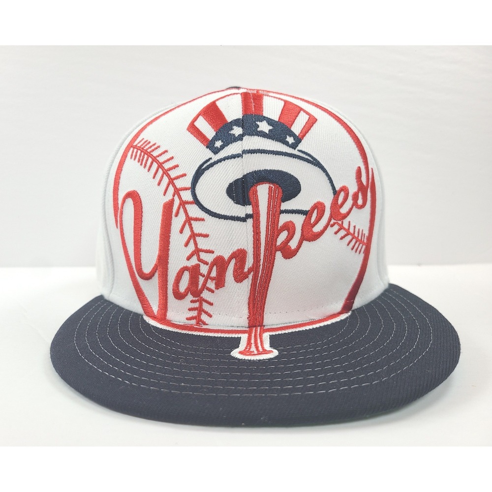 New York Yankees Snapback Hat White Navy Mens New Era 9FIFTY Baseball Team MLB